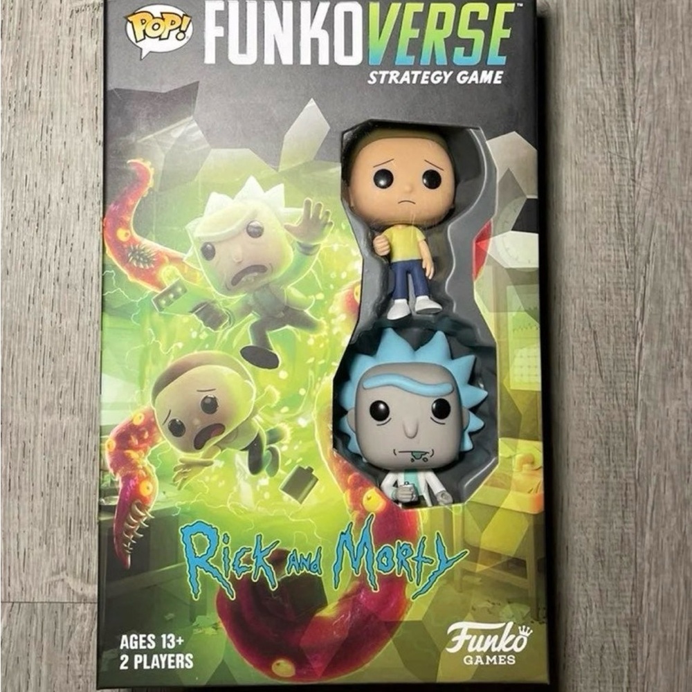 Funko Pop Rick and Morty Strategy Game with Figures funkoverse